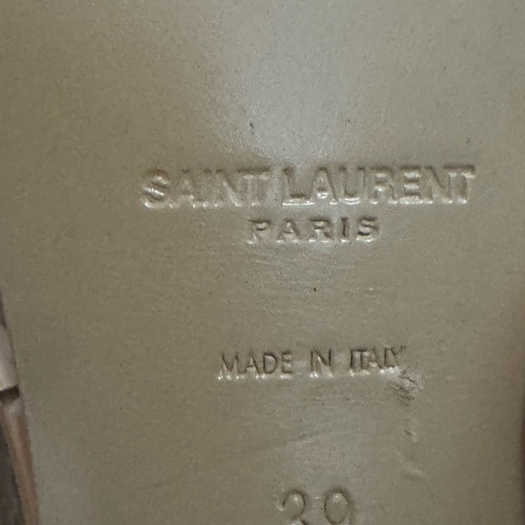 Saint Laurent Tan Patent Leather Heels - Picture 5 of 5